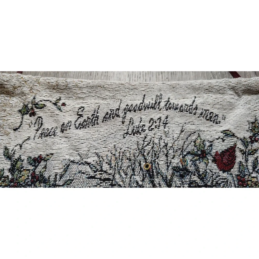 Luke 2:14 Tapestry Bannerette‎ 13x18 The Manual Woodwork and Weavers *READ*